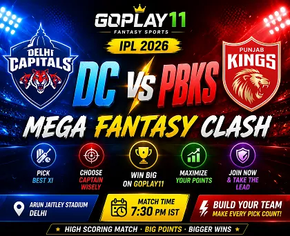 DC vs PBKS Mega Fantasy Clash – Best Winning Picks for GoPlay11 Users